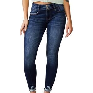 Women's Kancan Low Rise cuffed Ankle skinny jeans